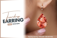Featuring Fresh Strawberries Teardrop Earring Png Product Image 1