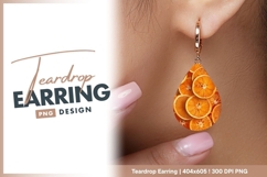 Orange Slices In Teardrop Earring Png Product Image 1