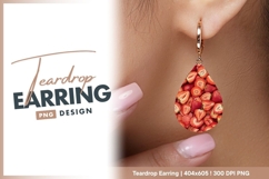 Fresh Strawberries Full Frame In teardrop earring png Product Image 1
