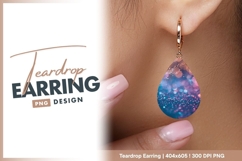 Abstract Waterdrop Bokeh Light Teardrop Earring Png Product Image 1