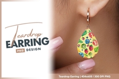 Watercolor Fresh Fruit Teardrop Earring Png Product Image 1