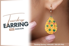 Cute Pineapple Pattern Teardrop Earring Design Product Image 1