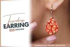 Sliced Strawberries Teardrop Shape Earring Png Product Image 1