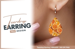 Orange Slice Teardrop Earring Png Product Image 1