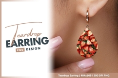 Ripe Strawberries Packed Teardrop Earring Png Product Image 1