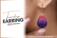 Glitter Teardrop Earring Png Product Image 1