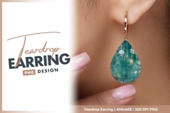Christmas ornament baubles hanging against Teardrop Earring Product Image 1