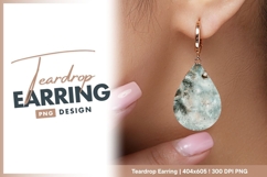 Christmas ornaments on tree teardrop earring png Product Image 1
