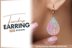 Abstract iridescent teardrop earring png Product Image 1
