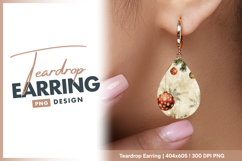Vintage christmas ornaments and berries Teardrop Earring Product Image 1