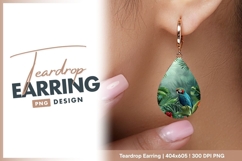 Tropical macaw with teardrop earring png design Product Image 1