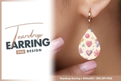 Cute cartoon baby girl teardrop earring png Product Image 1