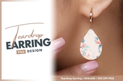 Floral earring design teardrop earring png Product Image 1