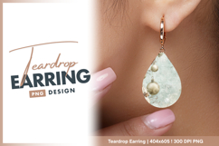 Golden christmas baubles snowflake winter Teardrop Earring Product Image 1