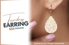 Cute flowers and animals seamless teardrop earring Product Image 1