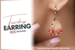 Festive christmas watercolor design with Teardrop Earring Product Image 1
