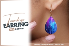 Abstract streaks with teardrop earring png Product Image 1