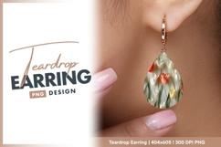 Paper tulips floral art colorful spring teardrop earring Product Image 1