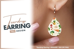 Vegetable pattern fresh natural organic teardrop earring Product Image 1