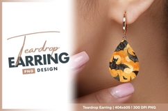 Spooky bats and moon watercolor teardrop earring Product Image 1