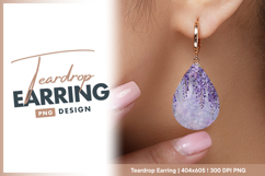 Hanging wisteria flowers on textured Teardrop Earring Product Image 1