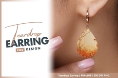 Autumn forest illustrated background teardrop earring Product Image 1