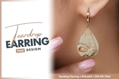 Baby sleeping peacefully in hanging woven teardrop earring Product Image 1