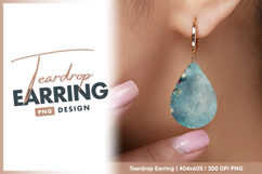 Christmas ornaments with blue textured Teardrop Earring Product Image 1
