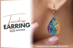 Colorful confetti with teardrop earring png Product Image 1