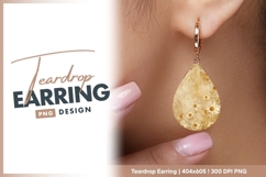 Vintage daisy floral background with teardrop earring Product Image 1