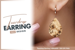 Sepia floral background teardrop earring png Product Image 1