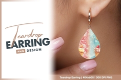 Watercolor ice cream cones with teardrop earring Product Image 1