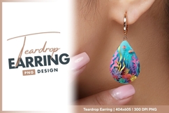Paper Cut Underwater Scene with Colorful teardrop earring Product Image 1