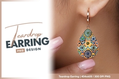 Colorful Geometric Mosaic Pattern with teardrop earring Product Image 1