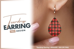 Watercolor Fruit Pattern Berries teardrop earring Product Image 1