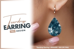 Winter wolves with snowflakes seamless Teardrop Earring Product Image 1