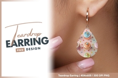 Colorful Paper Cupcakes with Pastel teardrop earring Product Image 1