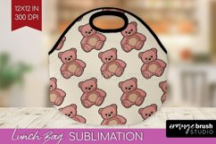 Teddy Bear Lunch Bag - Valentine Lunch Bug PNG Sublimation Product Image 1