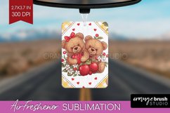 Teddy Bear Air Freshener PNG - Valentine PNG Sublimation Product Image 1