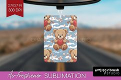 Teddy Bear Air Freshener PNG - Valentine PNG Sublimation Product Image 1