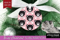 Teddy Bear Ornament PNG - Valentine PNG Sublimation Product Image 1