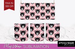 Teddy Bear Mug Wrap - Valentine Mug PNG Sublimation Product Image 1