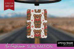 Teddy Bear Air Freshener PNG - Valentine PNG Sublimation Product Image 1