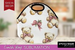 Teddy Bear Lunch Bag - Valentine Lunch Bug PNG Sublimation Product Image 1