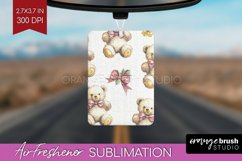 Teddy Bear Air Freshener PNG - Valentine PNG Sublimation Product Image 1