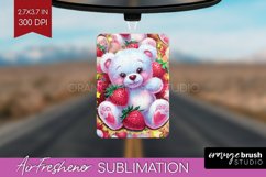 Teddy Bear Air Freshener PNG - Valentine PNG Sublimation Product Image 1