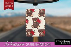Teddy Bear Air Freshener PNG - Valentine PNG Sublimation Product Image 1