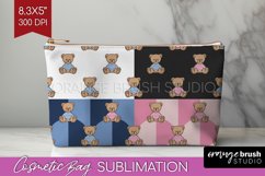 Teddy Bear Cosmetic Bag - Valentine Makeup Bag PNG Product Image 1