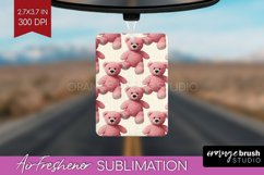 Teddy Bear Air Freshener PNG - Valentine PNG Sublimation Product Image 1