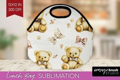 Teddy Bear Lunch Bag - Valentine Lunch Bug PNG Sublimation Product Image 1